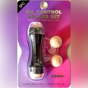 DERM+5PC OIL CONTROL ROLLER SET Double Head Two Volcano Reusable